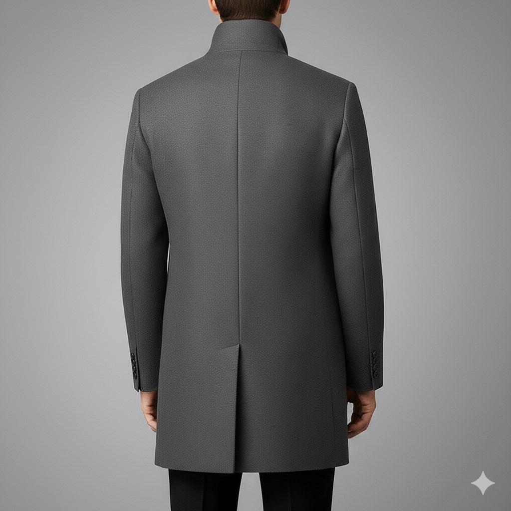 Ramiro Men’s Wool Coat – Tailored Soft Winter Long Overcoat