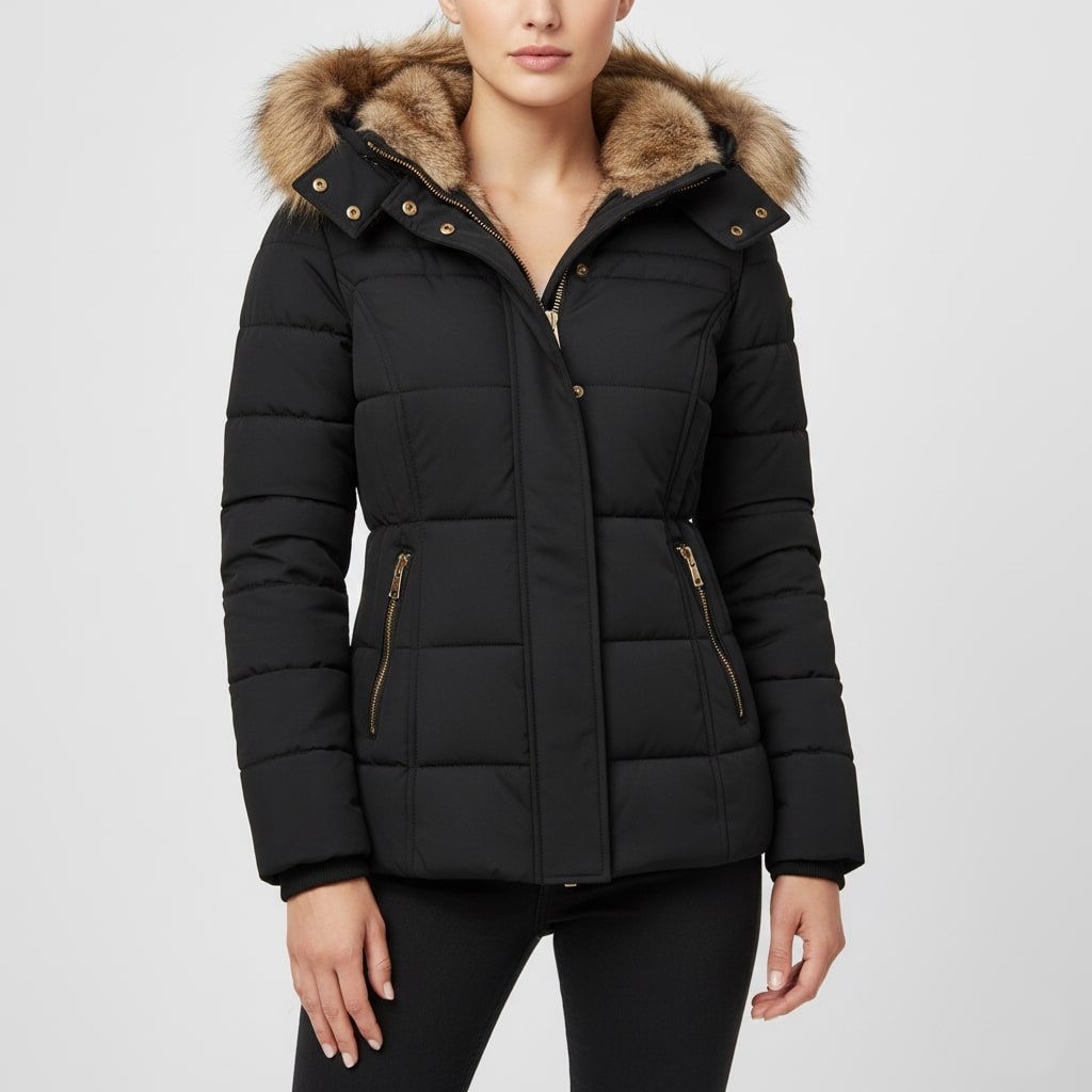 Katrina Women’s Winter Jacket – Insulated Zip-Up Hooded Jacket