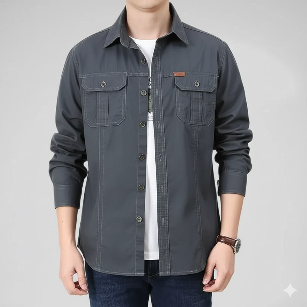 Ramiro Men’s Long Sleeve Shirt – Durable Cotton Shirt