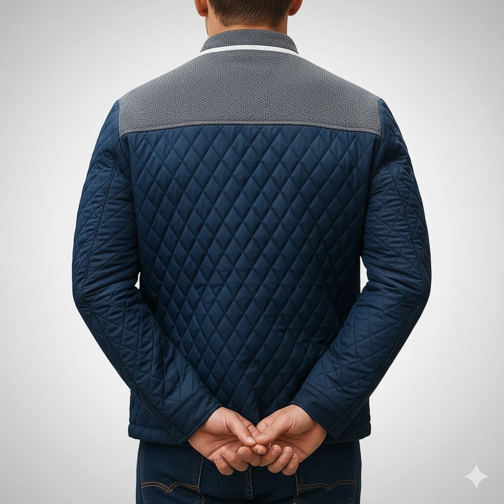 Adriano Men’s Puffer Jacket – Lightweight Quilted Zip-Up Jacket