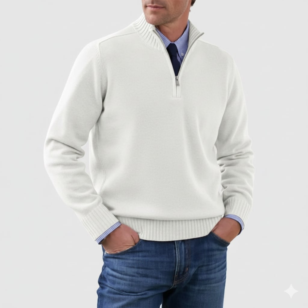 Callum Men’s Half-Zip Sweater – Soft Knit Pullover