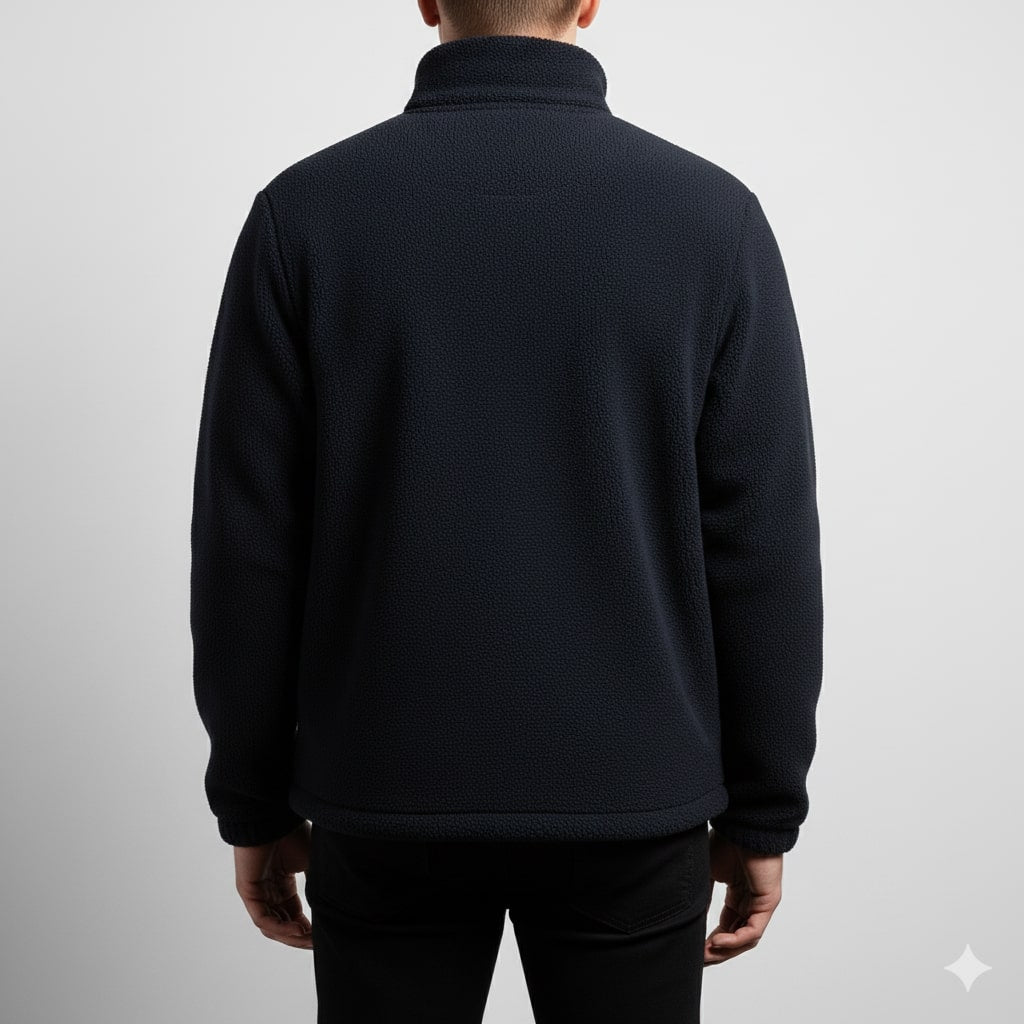 Kevin Men's Fleece Jacket – Soft Insulating Lightweight Jacket with Stand Collar