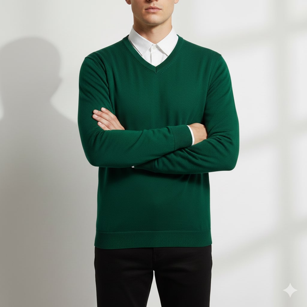 Victoriano Men’s Knit Sweater – Lightweight V-Neck Pullover