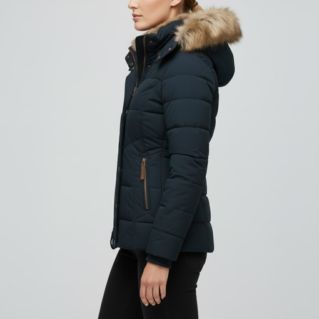 Katrina Women’s Winter Jacket – Insulated Zip-Up Hooded Jacket