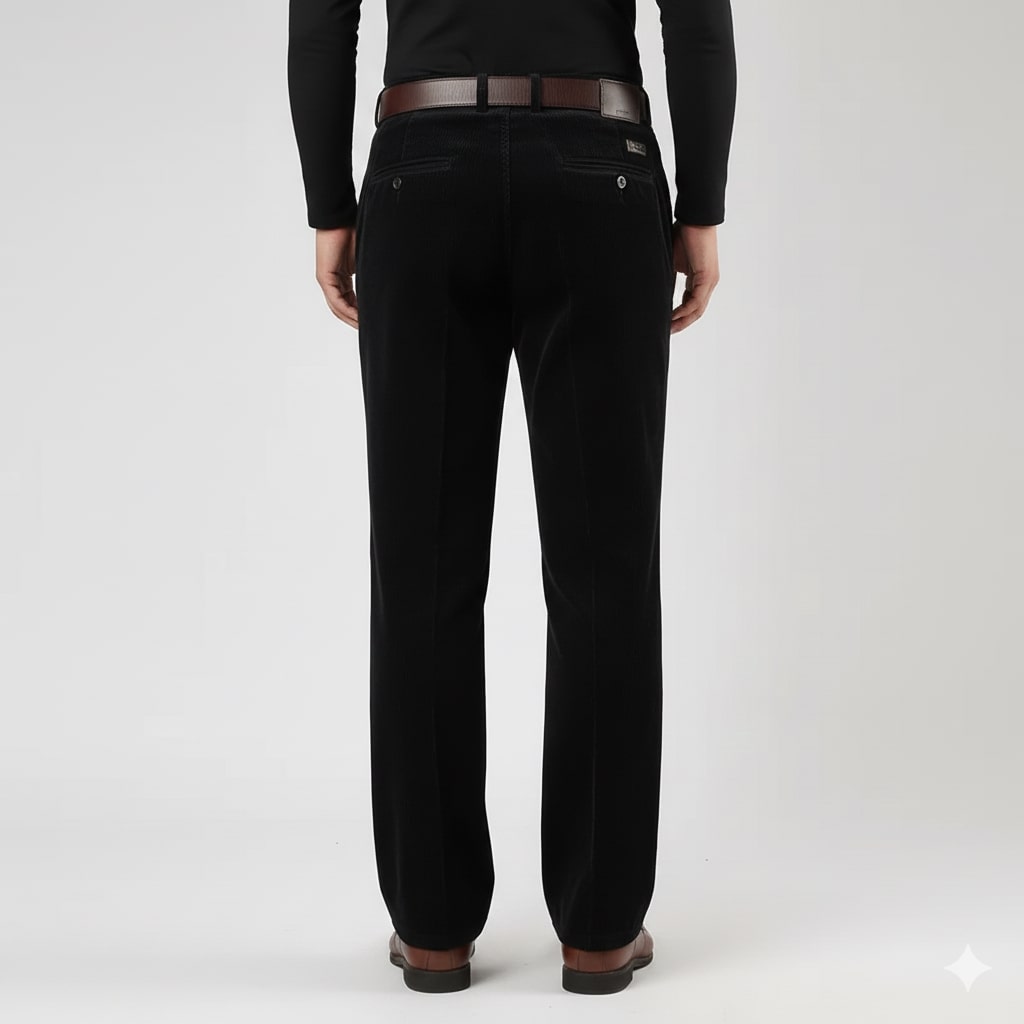 Evan Men’s Corduroy Trousers – Soft Cotton Corduroy Pants with Warm Structured Feel