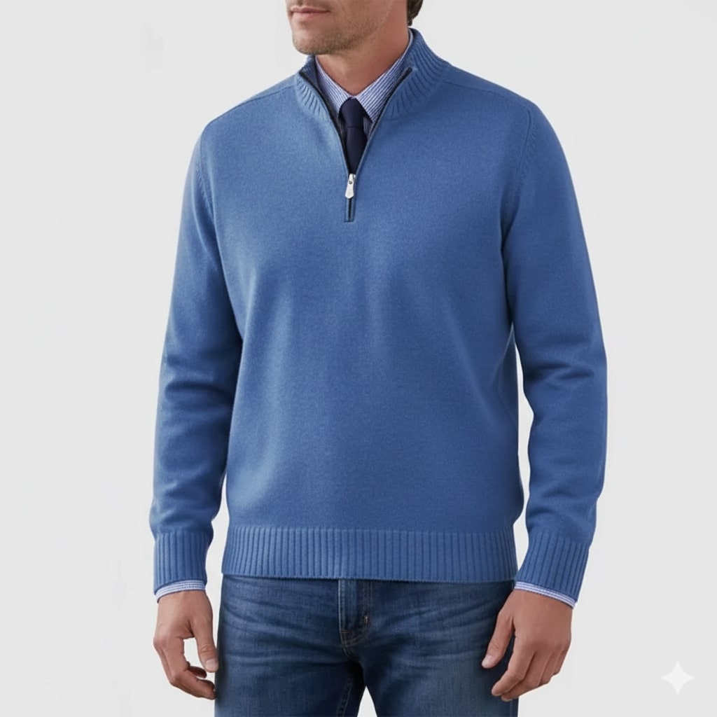 Callum Men’s Half-Zip Sweater – Soft Knit Pullover
