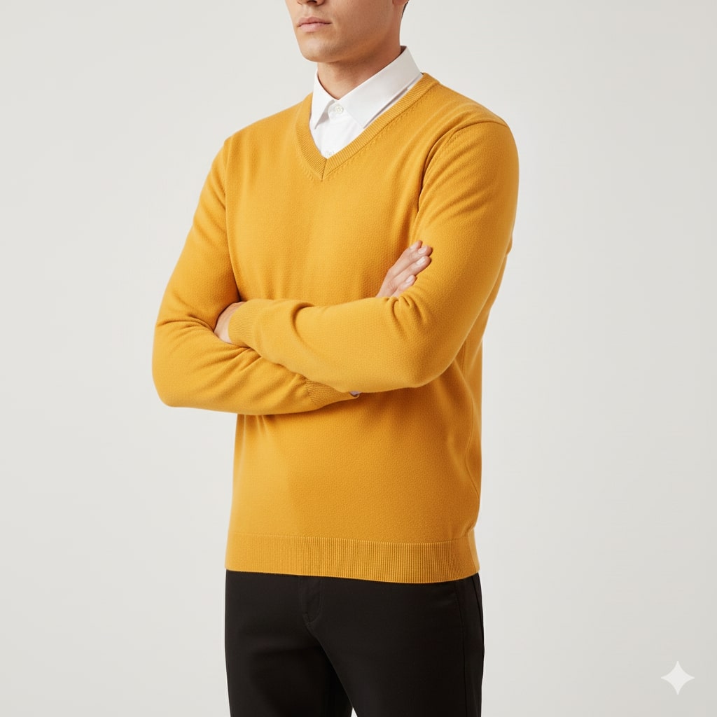 Victoriano Men’s Knit Sweater – Lightweight V-Neck Pullover