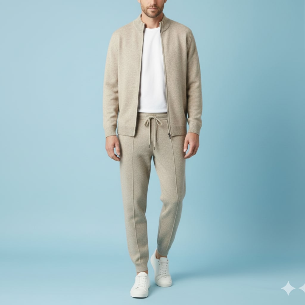 Camden Men’s Tracksuit – Soft Full-Zip Jacket & Tailored Lounge Pants