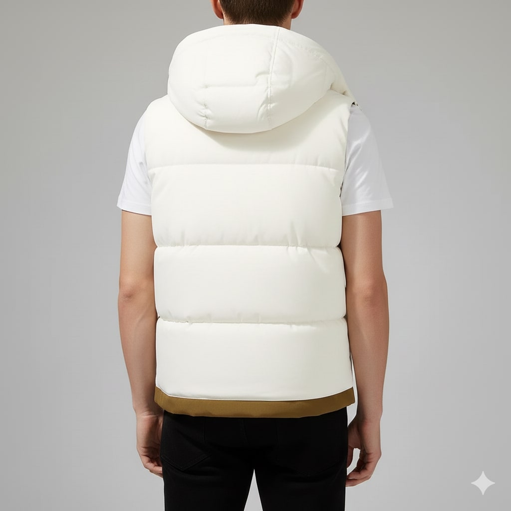 Sian Men’s Puffer Vest – Insulated Lightweight Outerwear with Detachable Hood