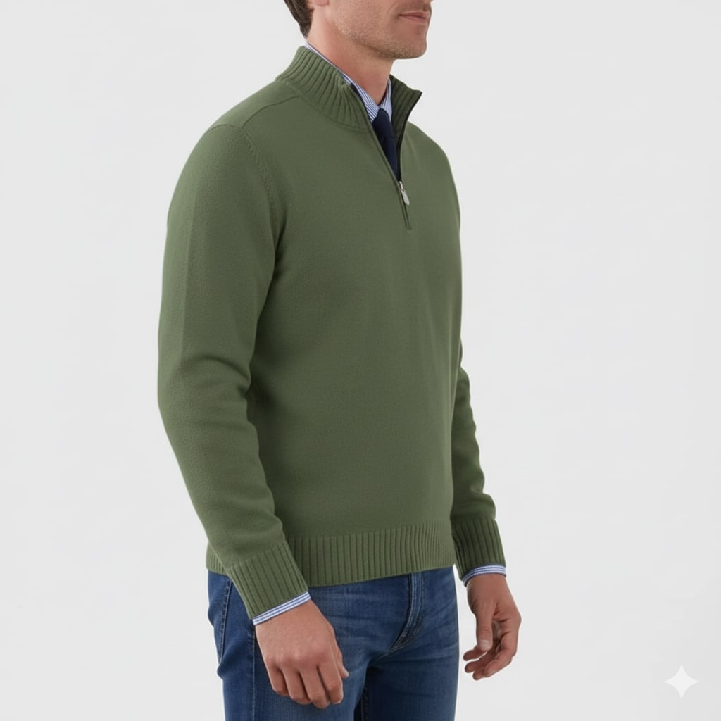 Callum Men’s Half-Zip Sweater – Soft Knit Pullover