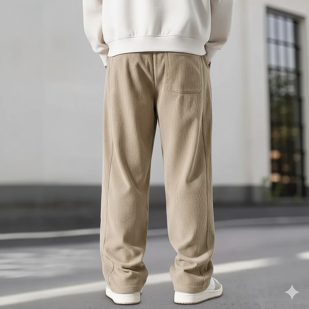 Caleb Men’s Corduroy Sweatpants – Plush Stretch Fabric with Deep Secure Pockets