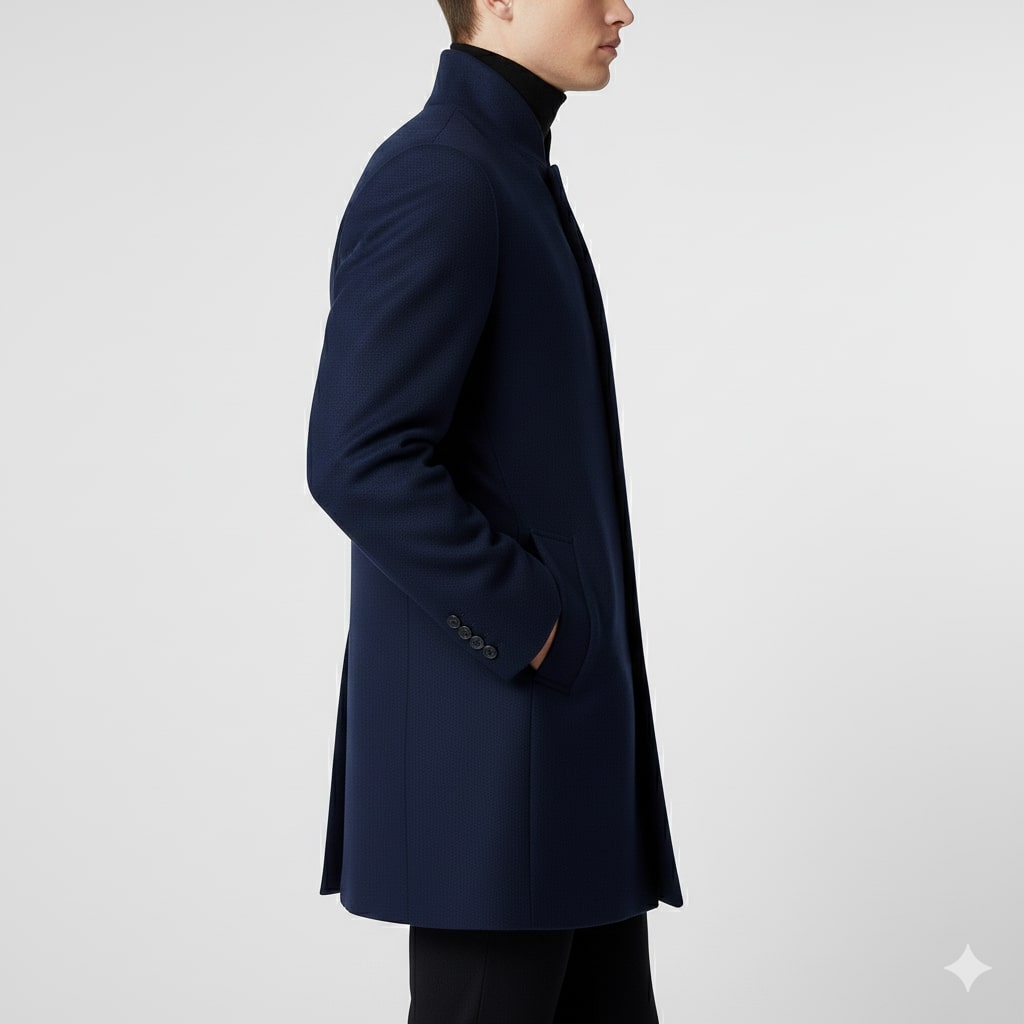 Ramiro Men’s Wool Coat – Tailored Soft Winter Long Overcoat