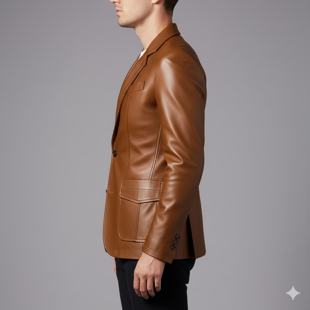 Oscar Men’s Leather Jacket – Smooth Leather with Cotton Lining