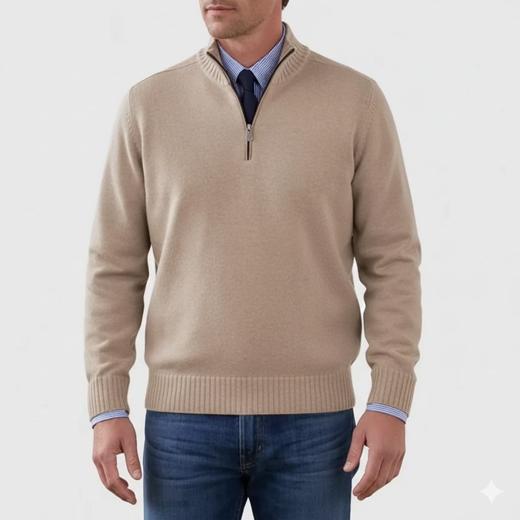 Callum Men’s Half-Zip Sweater – Soft Knit Pullover