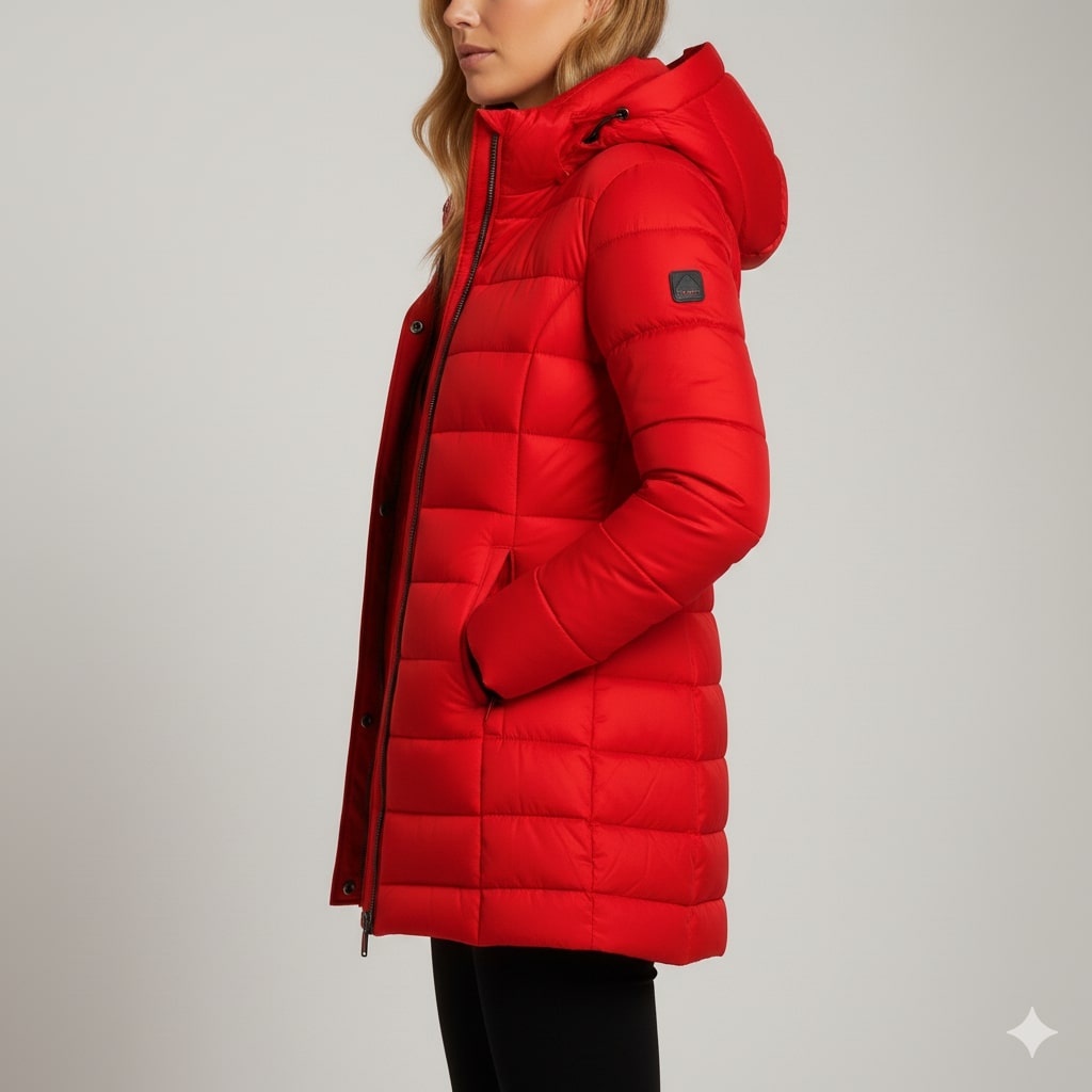 Winona Women’s Puffer Jacket – Quilted Hooded Lightweight Winter Coat