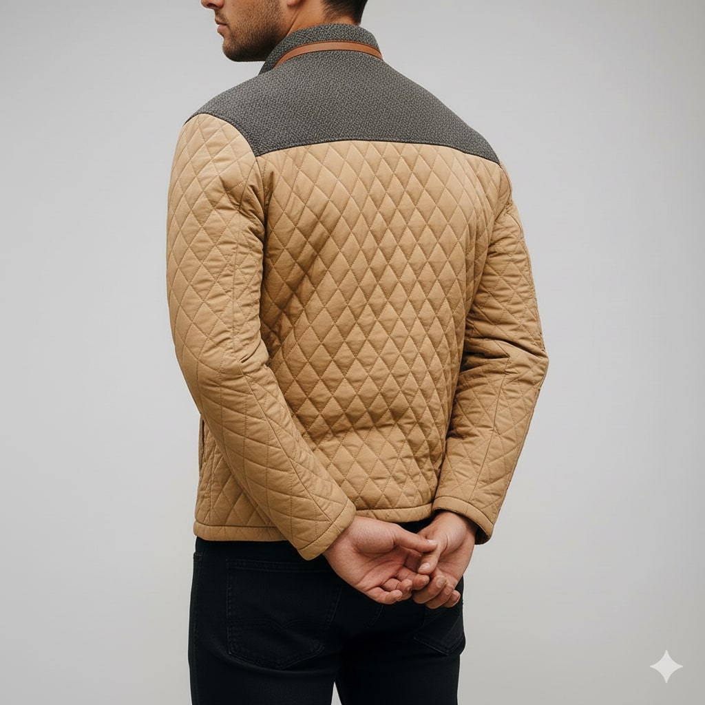 Adriano Men’s Puffer Jacket – Lightweight Quilted Zip-Up Jacket