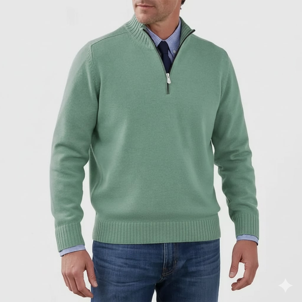 Callum Men’s Half-Zip Sweater – Soft Knit Pullover