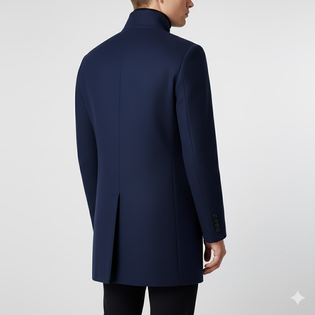 Ramiro Men’s Wool Coat – Tailored Soft Winter Long Overcoat