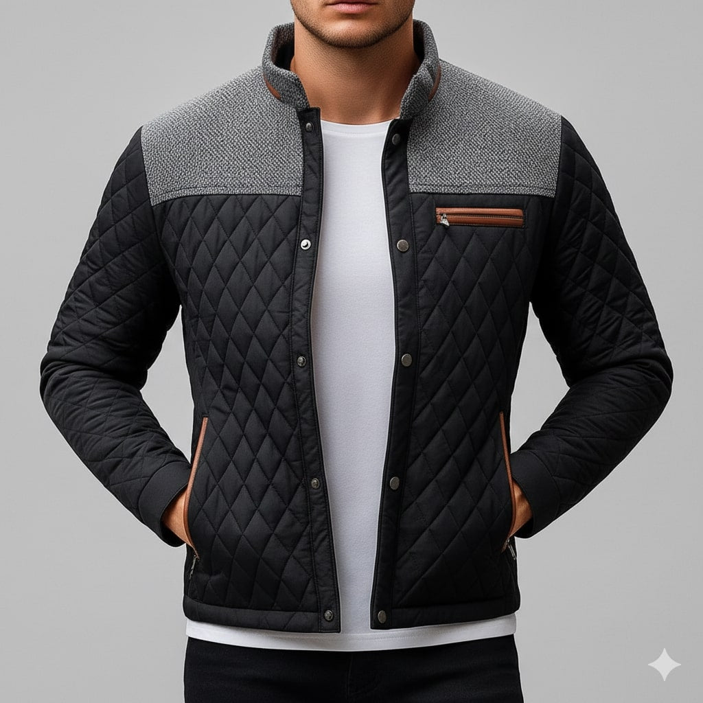 Adriano Men’s Puffer Jacket – Lightweight Quilted Zip-Up Jacket