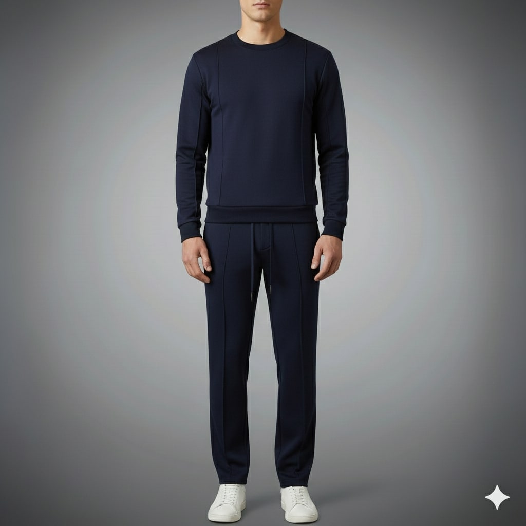 Marlow Cotton-Silk Lounge Set – Premium Men’s 2-Piece Relaxed Co-ord