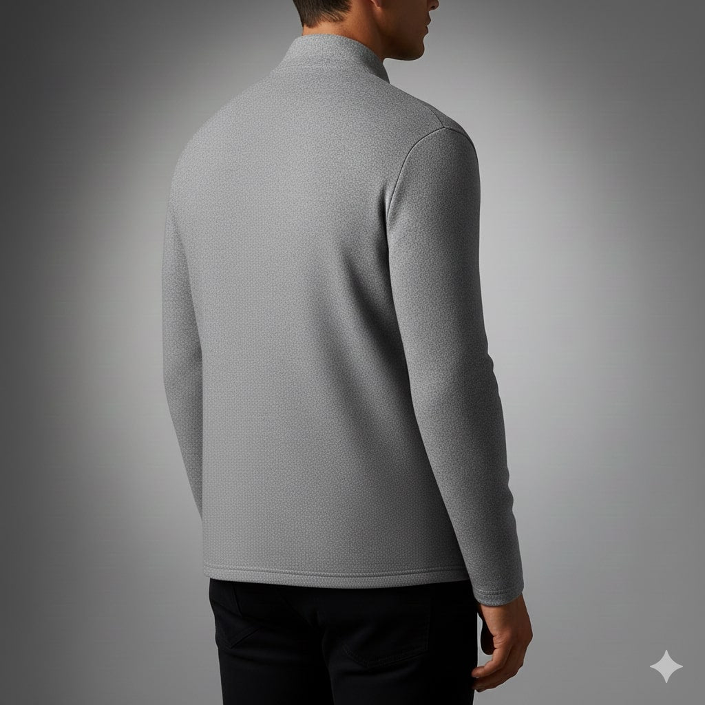 Gilbert Men’s Knit Cardigan – Italian-Style with Mandarin Collar