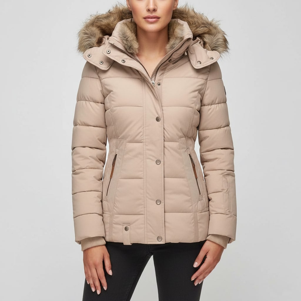 Katrina Women’s Winter Jacket – Insulated Zip-Up Hooded Jacket