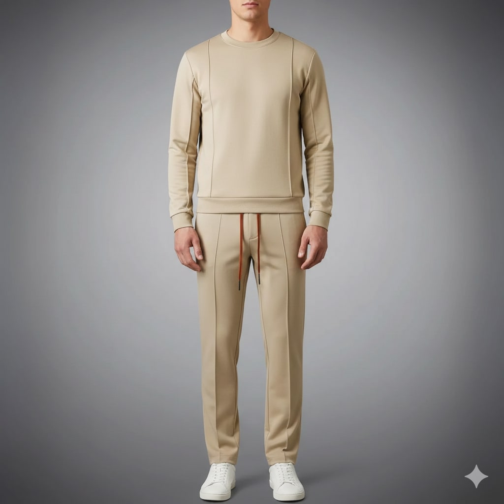 Marlow Cotton-Silk Lounge Set – Premium Men’s 2-Piece Relaxed Co-ord