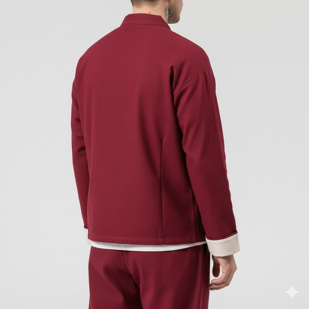 Kyoto Men’s Lightweight Jacket – Soft Cotton Jacket with Knot-Button Closure