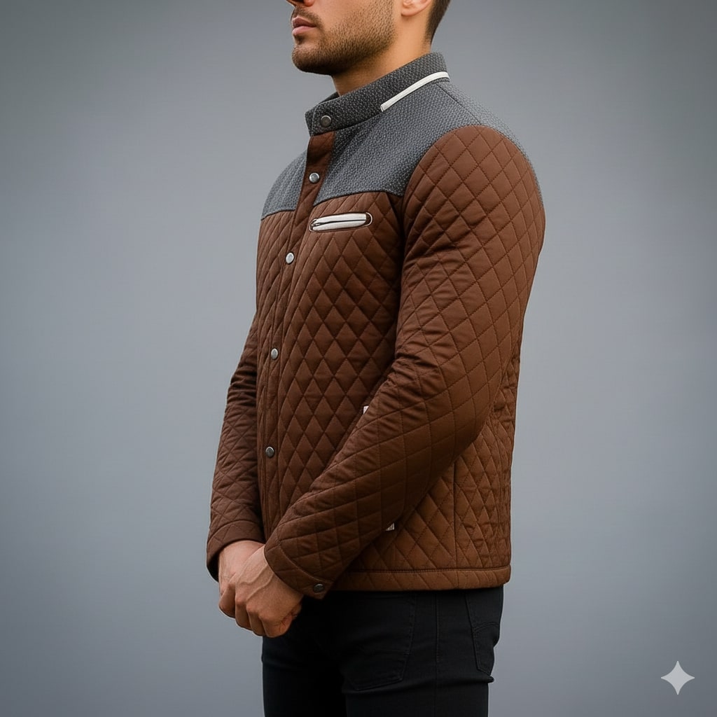 Adriano Men’s Puffer Jacket – Lightweight Quilted Zip-Up Jacket