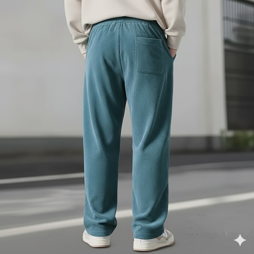 Caleb Men’s Corduroy Sweatpants – Plush Stretch Fabric with Deep Secure Pockets