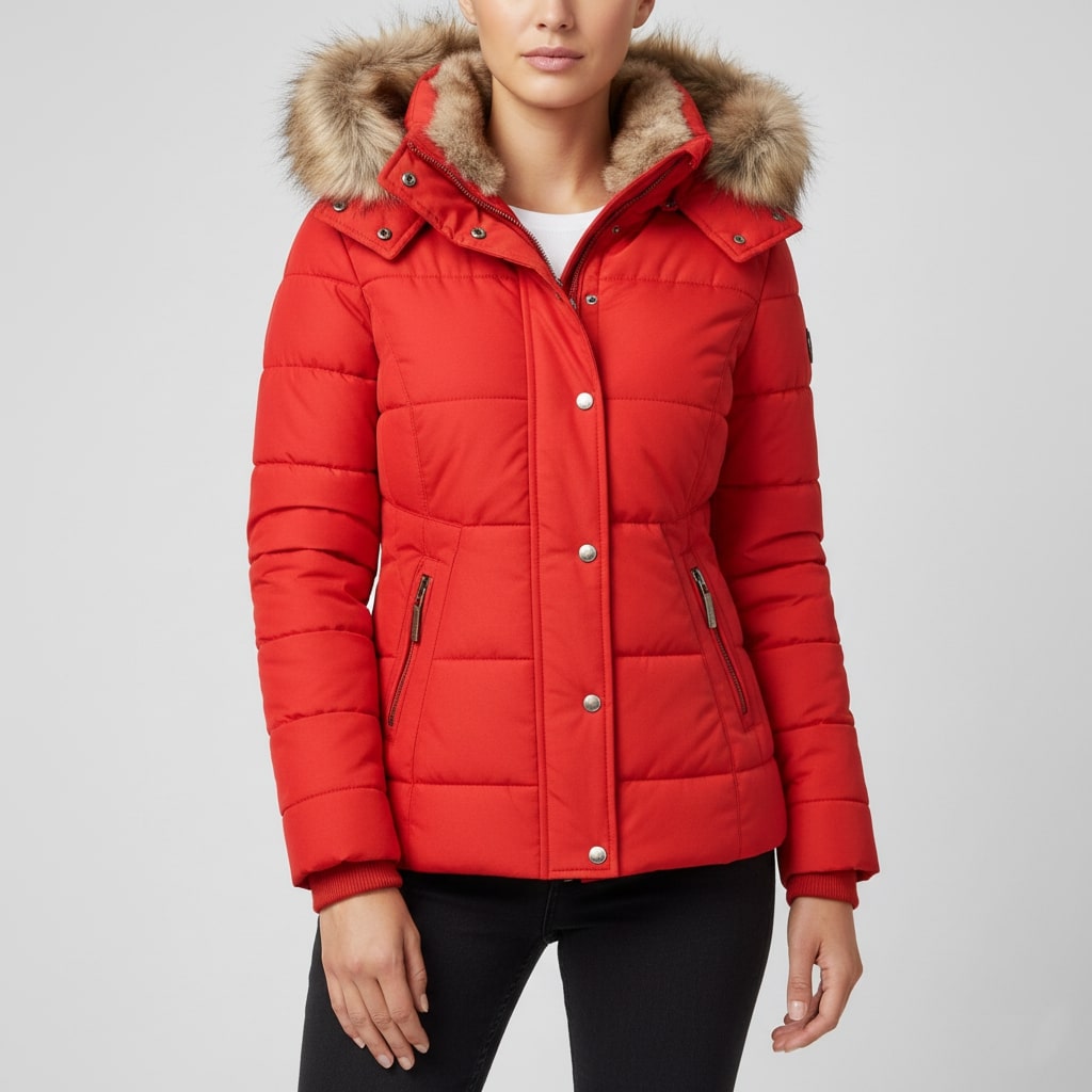 Katrina Women’s Winter Jacket – Insulated Zip-Up Hooded Jacket