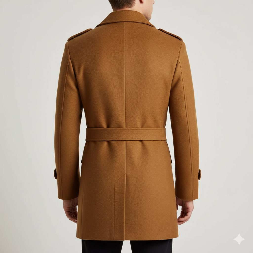 Lennox Men’s Wool Jacket – Wool Winter Coat with Tailored Collar & Utility Pocket