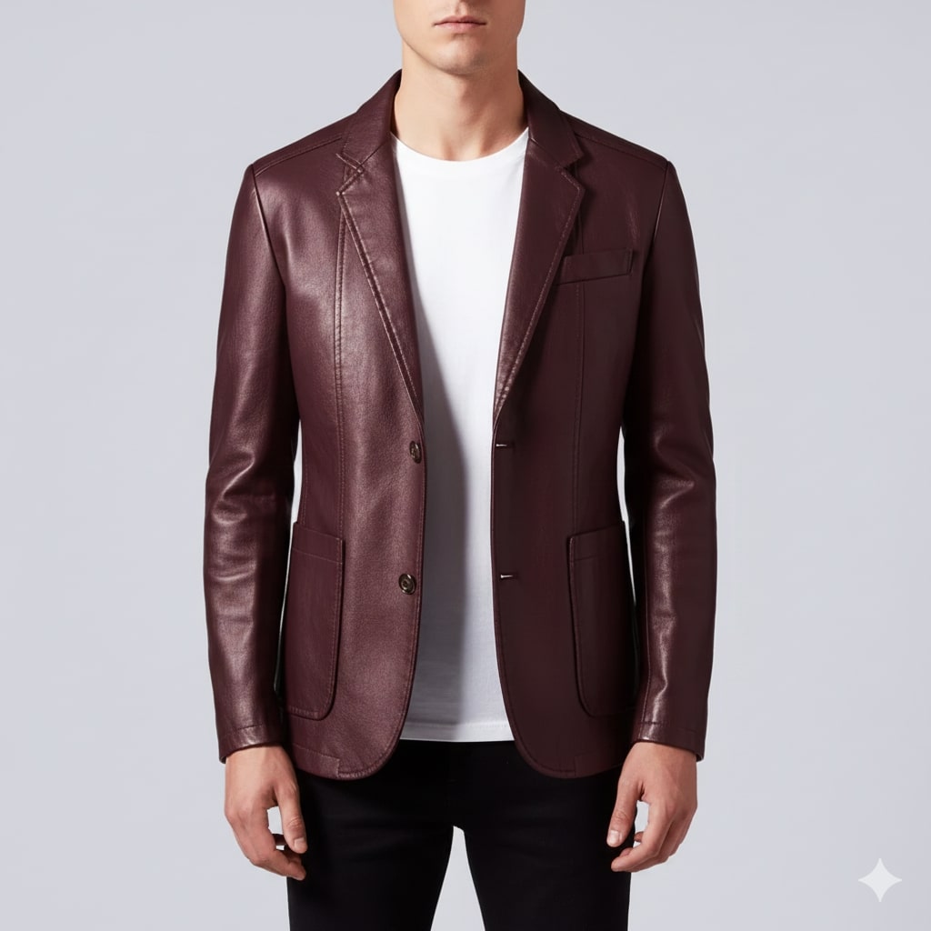Oscar Men’s Leather Jacket – Smooth Leather with Cotton Lining