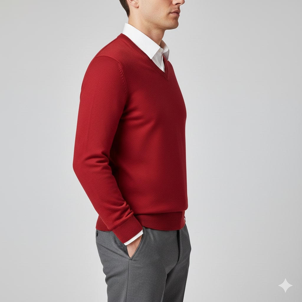 Victoriano Men’s Knit Sweater – Lightweight V-Neck Pullover