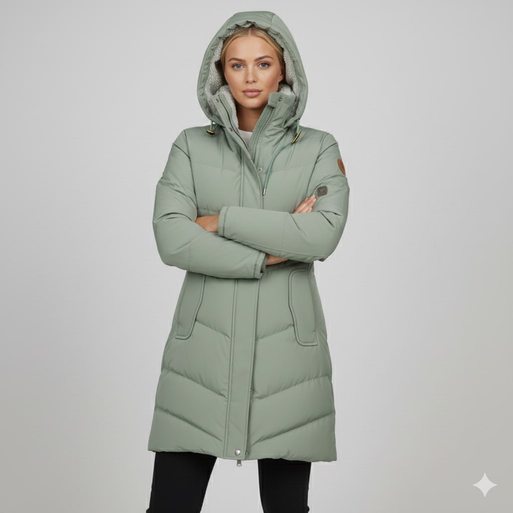 Sabrina Women’s Winter Coat – Long Hooded Winter Jacket with Plush Lining