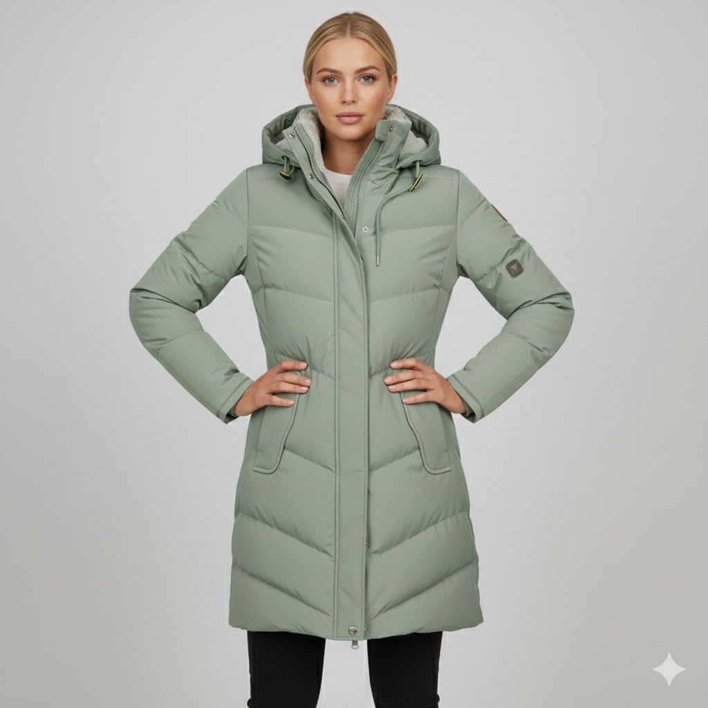 Sabrina Women’s Winter Coat – Long Hooded Winter Jacket with Plush Lining