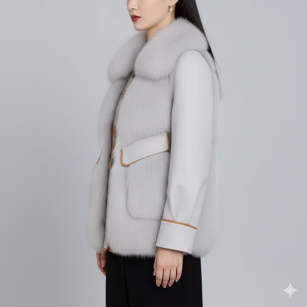 Almana Women’s Plush Fur Coat – Luxurious Winter Jacket with Toggle Closure