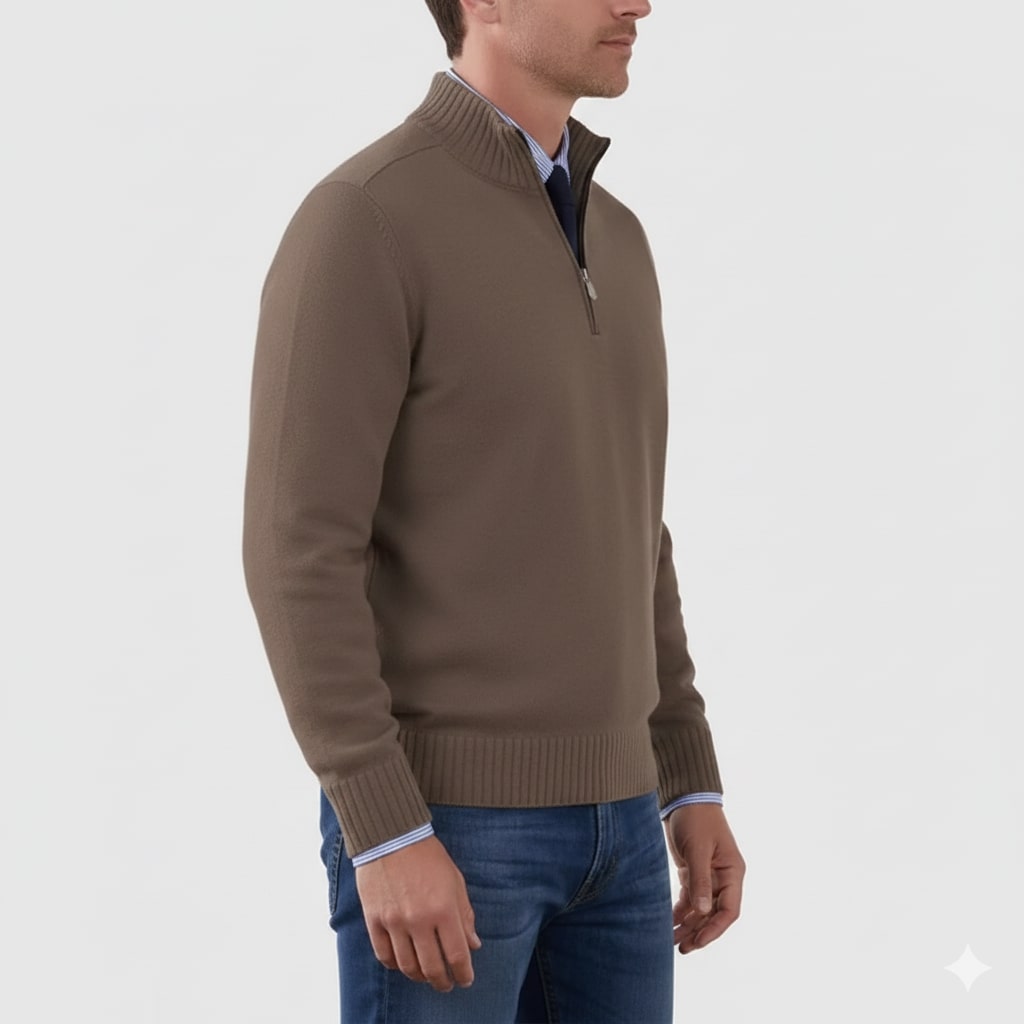 Callum Men’s Half-Zip Sweater – Soft Knit Pullover