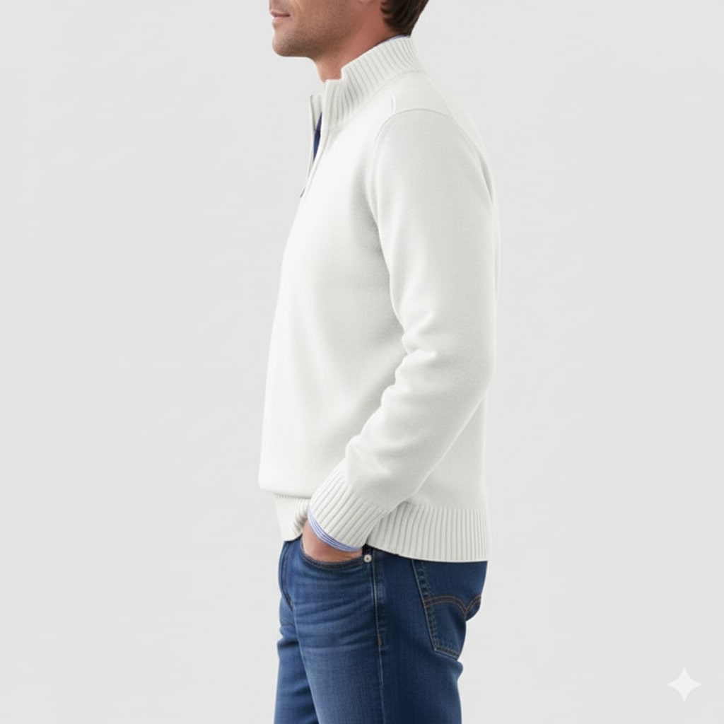 Callum Men’s Half-Zip Sweater – Soft Knit Pullover