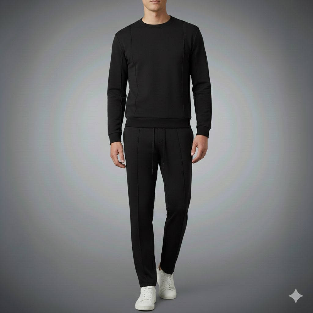 Marlow Cotton-Silk Lounge Set – Premium Men’s 2-Piece Relaxed Co-ord