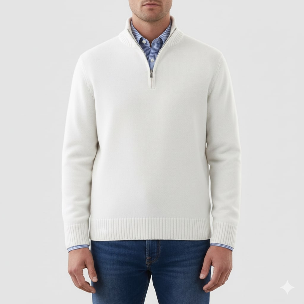 Callum Men’s Half-Zip Sweater – Soft Knit Pullover