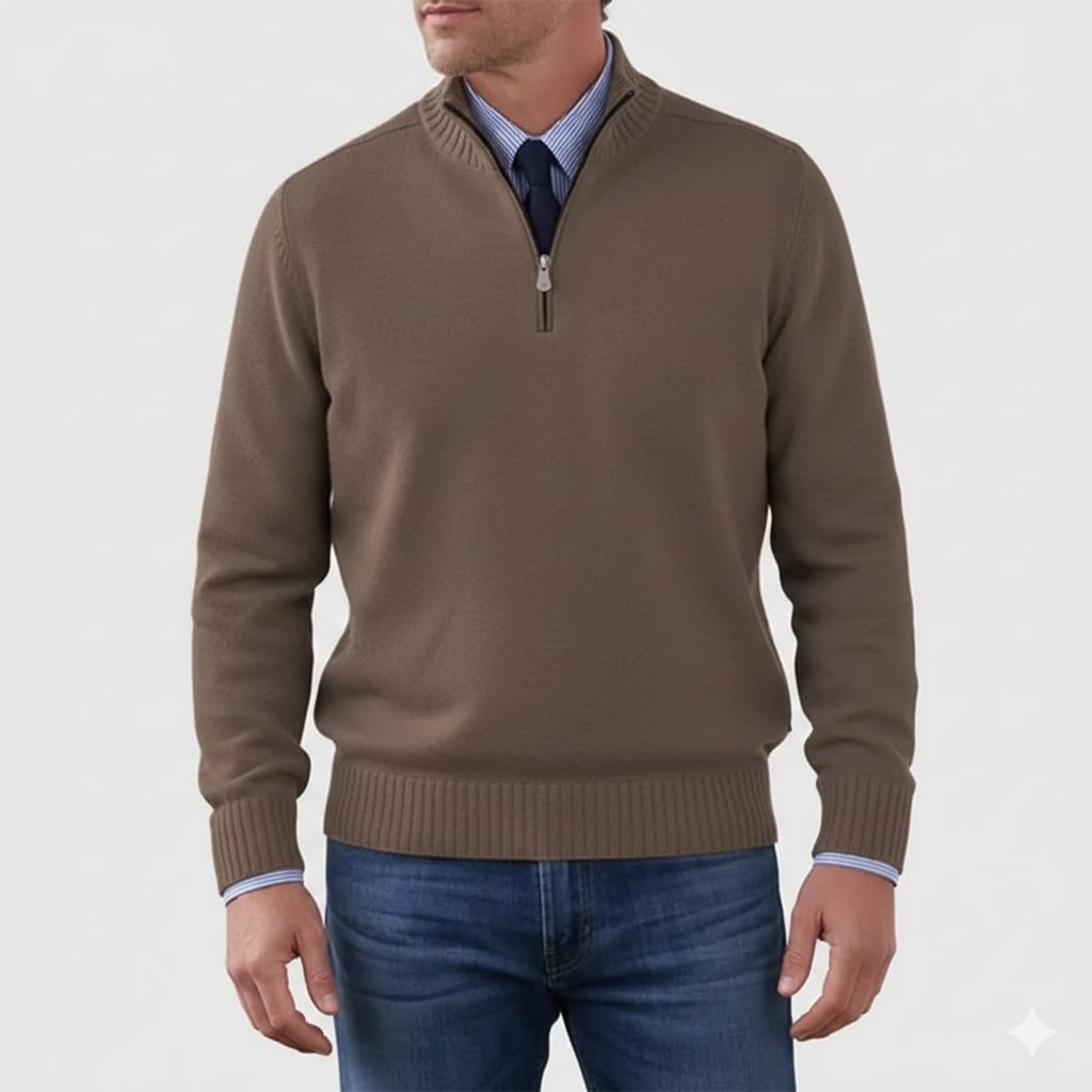 Callum Men’s Half-Zip Sweater – Soft Knit Pullover