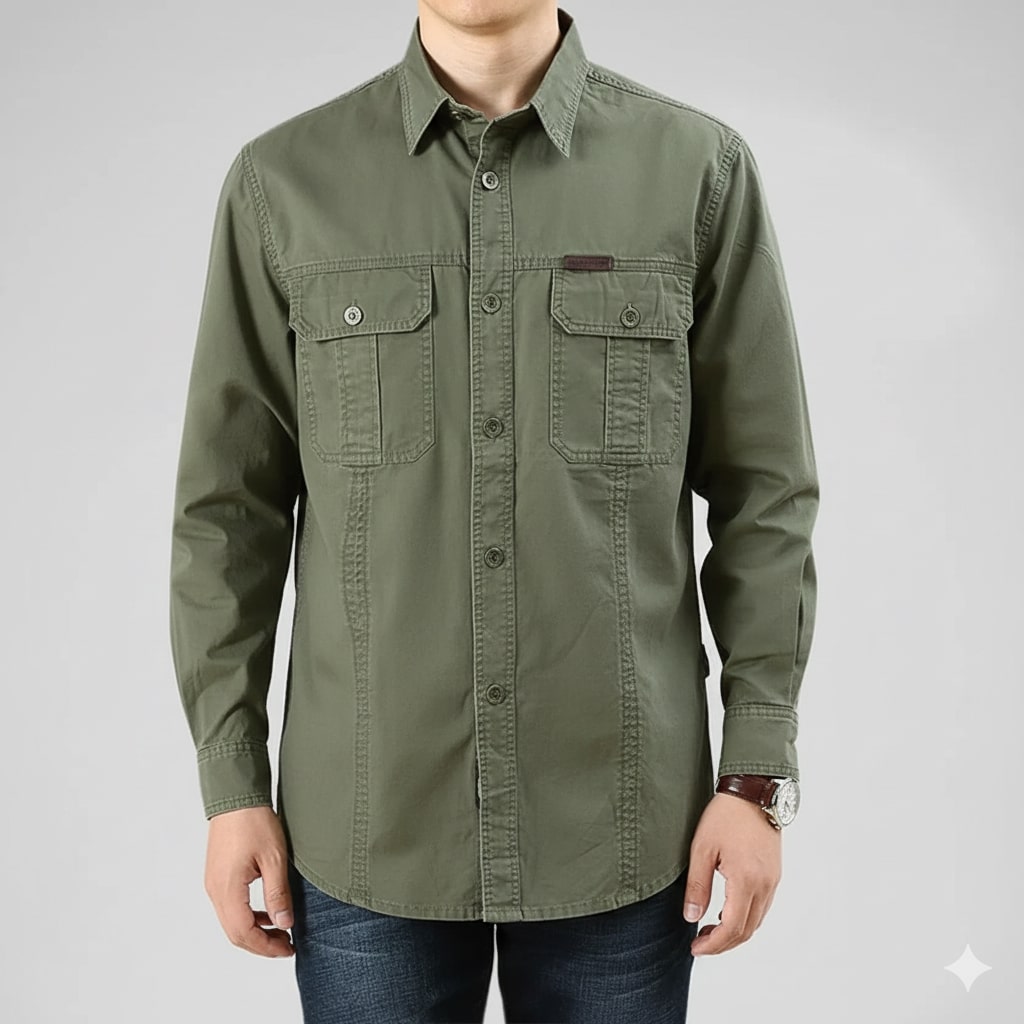 Ramiro Men’s Long Sleeve Shirt – Durable Cotton Shirt