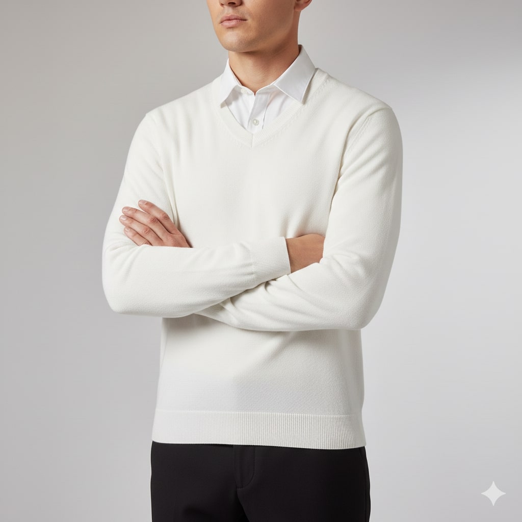 Victoriano Men’s Knit Sweater – Lightweight V-Neck Pullover