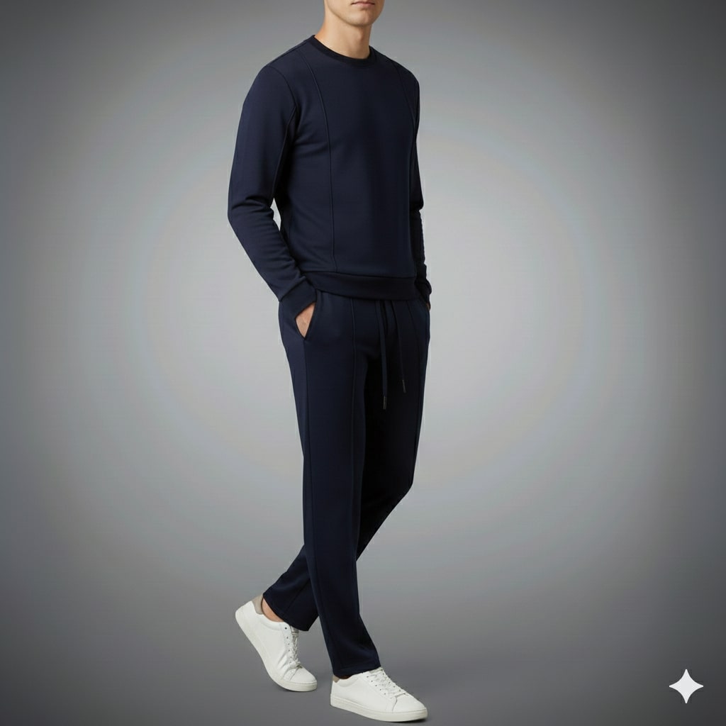 Marlow Cotton-Silk Lounge Set – Premium Men’s 2-Piece Relaxed Co-ord