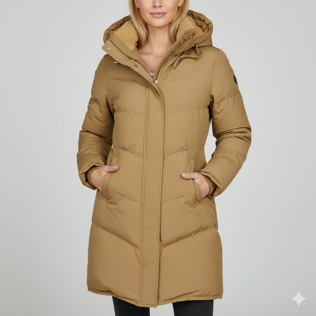 Sabrina Women’s Winter Coat – Long Hooded Winter Jacket with Plush Lining