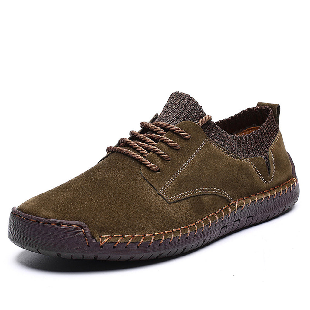 Hudson Men’s Suede Sneakers – Handmade Casual Shoes with Rope Laces