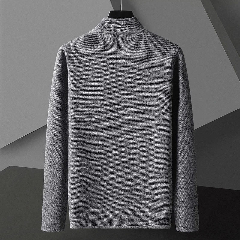 Gilbert Men’s Knit Cardigan – Italian-Style with Mandarin Collar