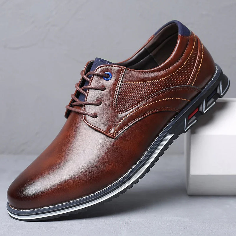 Noah Classic Leather Lace-Ups – Timeless Leather Sneakers for Everyday Wear