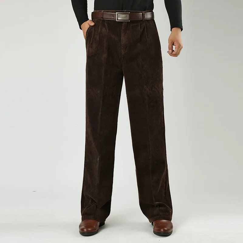 Evan Men’s Corduroy Trousers – Soft Cotton Corduroy Pants with Warm Structured Feel
